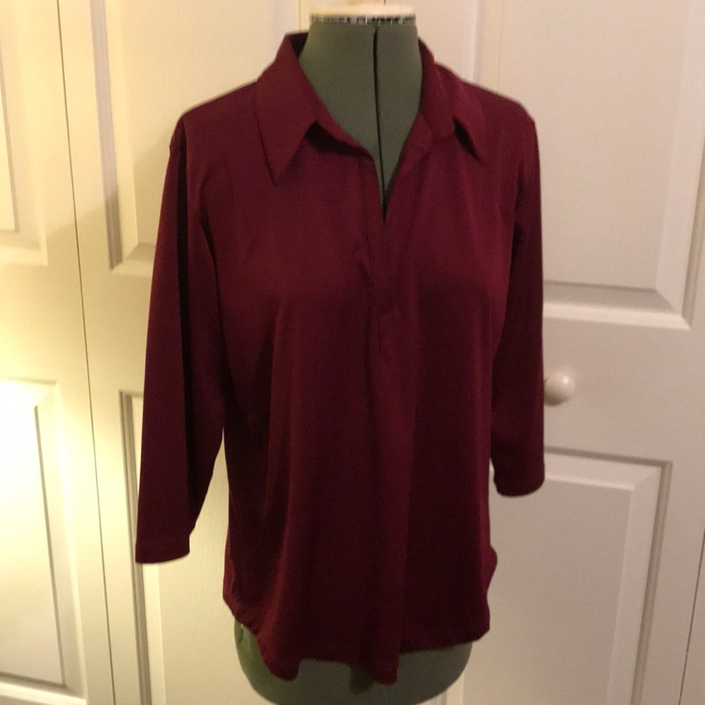 Venezia Jeans Clothing Co. Burgundy ladies blouse